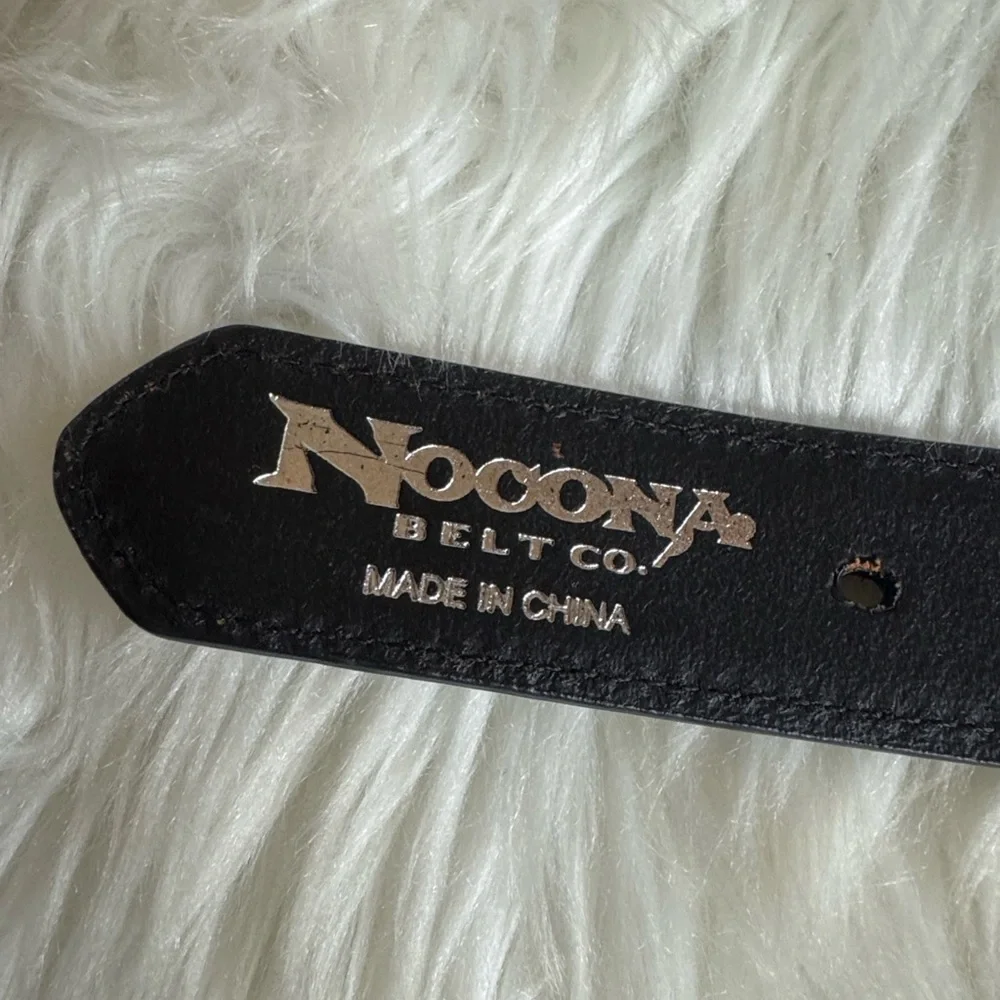 Nocona Belt Co. Conch and Fabric Southwestern belt Size 28